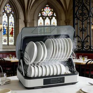 碟柜玻璃杯单双门台面双门消毒柜商用热风循环会议室桌面消毒柜