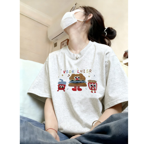 纯棉t恤女款2026新款夏季宽松大码女装胖mm显瘦巨好看的短袖上衣