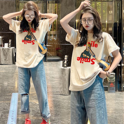 美式纯棉短袖t恤女春夏季