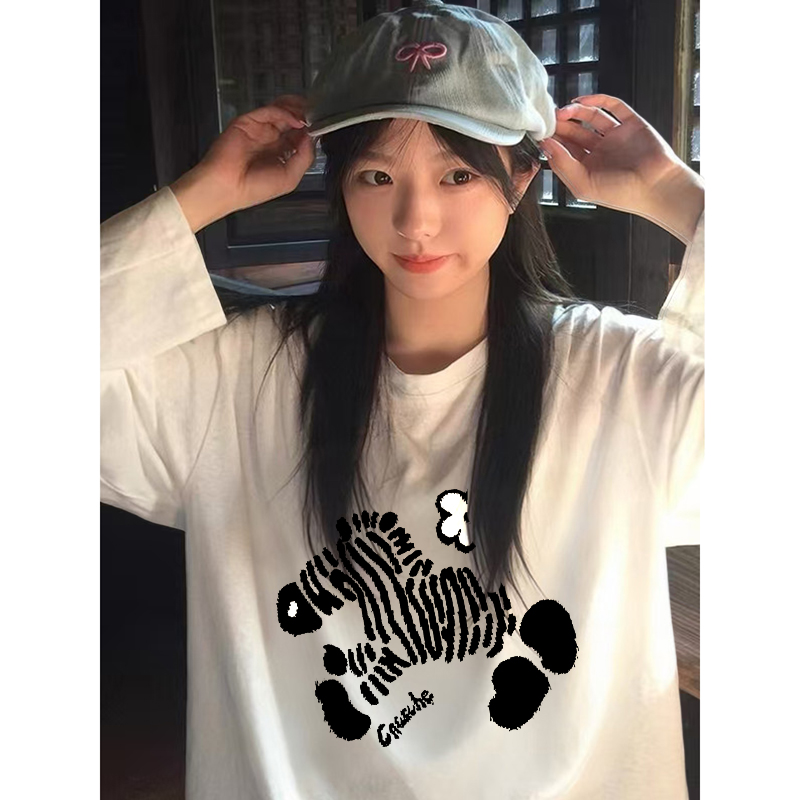 长袖t恤女款2025新款爆款秋冬