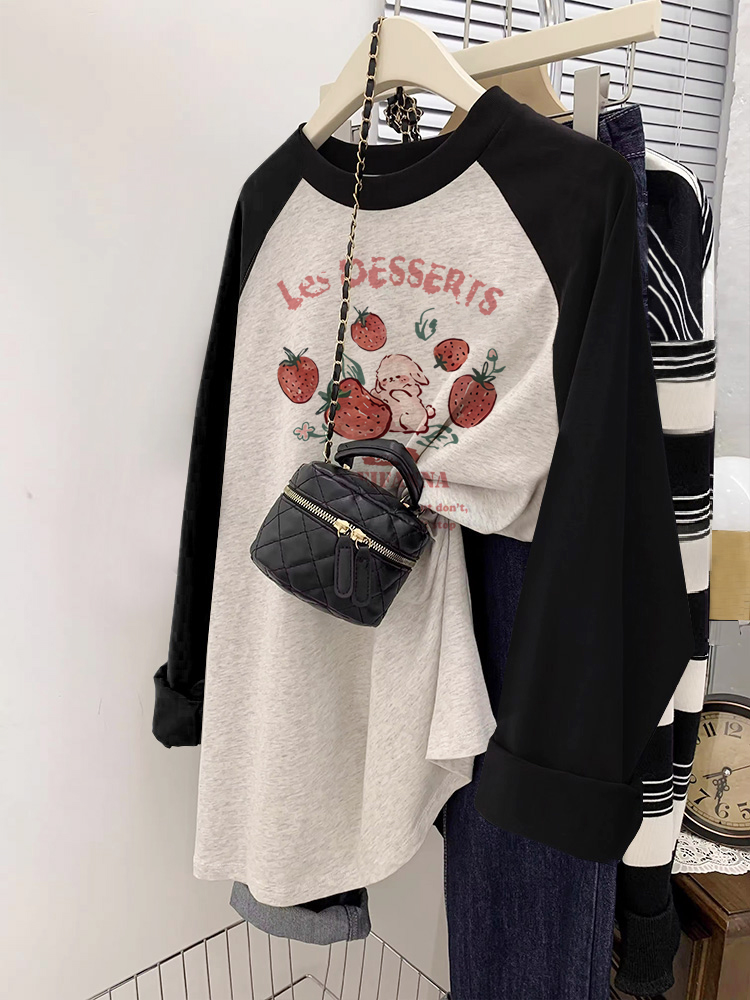 欧货早秋新款女装oversizet恤