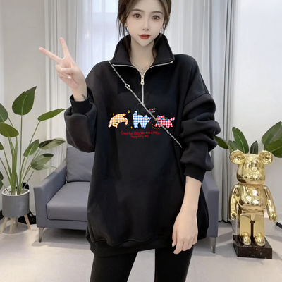 美式慵懒风oversize卫衣女款2025