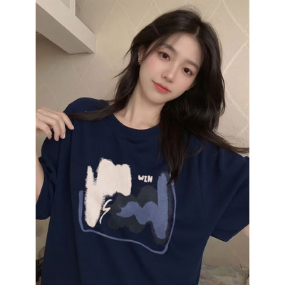 短袖t恤女款2025新款大码女装