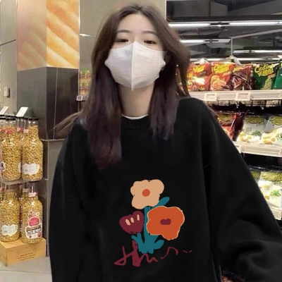 胖mm显瘦加绒加厚卫衣女大码