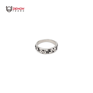 DEMONTEARS【樱花】钛钢复古小众设计戒指中性男女个性不掉色指环