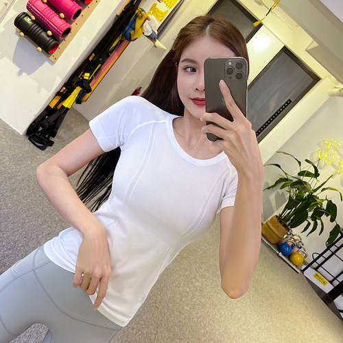 简可莉健身衣女瑜伽跑步运动短袖