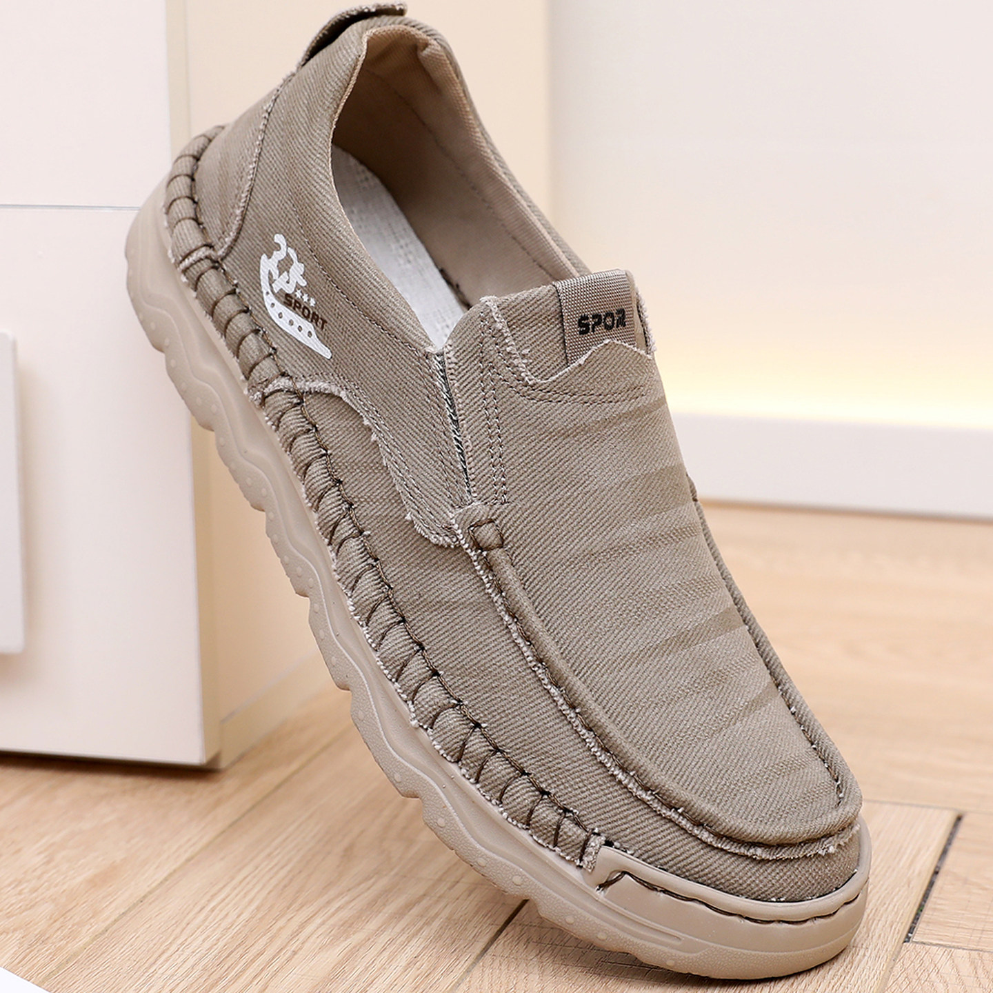 老北京高端男士布鞋子轻底软面简约通勤开车青年日常复古潮鞋休闲