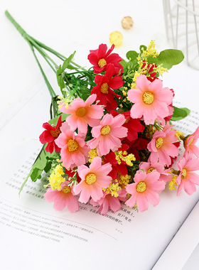 雏菊假花绢花客厅家居摆放小花束手捧花玫瑰装饰花卉仿真花高档