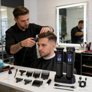 【到手两把】发廊专用雕刻剪五档调速套装剃光头推子电动理发器