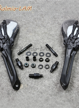 哈雷X48 XL883/1200戴娜肥仔突破者滑翔适用复古鬼爪后视镜反光镜