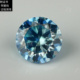 海蓝色VVS莫桑石圆形裸钻莫桑钻八心八箭裸石过钻笔戒指耳钉配石