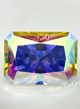 雷迪恩切割AB彩莫桑钻裸石高级感定制镶嵌银铂18k金裸钻石首饰diy