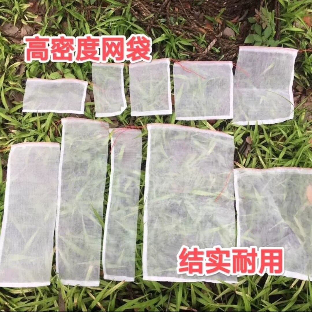 高密度90目抽绳防虫袋尼龙网袋过滤浸种子袋防苍蝇水果葡萄10个