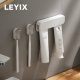 LEYIX洁面夹免打孔壁挂式 牙膏置物架洗面奶收纳夹子白色塑料粘钩