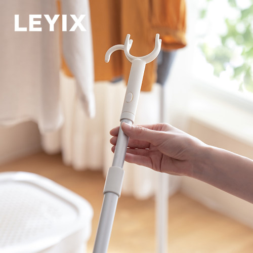 LEYIX撑衣杆铝杆可伸缩