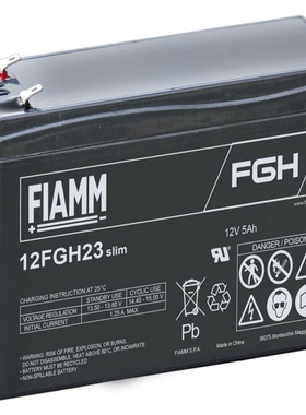非凡 FIAMM蓄电池 12FGH23 slim 12V5AH 免维护可充电电池
