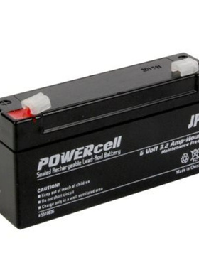 POWERCELL蓄电池 6V3.2AH 免维护可充电铅酸电池
