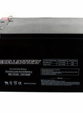 EXELLBATTERY蓄电池 WB12120 12V12AH 免维护铅酸电池