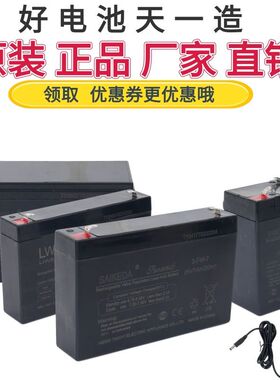 赛科达儿童电动汽车电瓶摩托童车蓄电池6V4A4.5AH7ah6V12V充电器