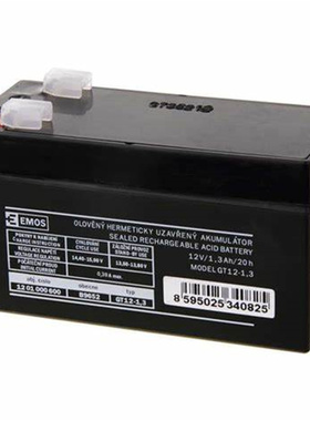EMOS蓄电池 12V1.3AH/20HR GT12-1.3 免维护可充电铅酸电池