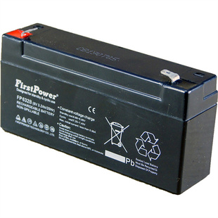 20HR免维护可充电铅酸蓄电池 6V3.2AH Firstpower FP632P