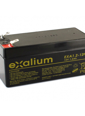 exalium蓄电池 EXA1.2-12FR 12V1.2AH免维护可充电铅酸电池