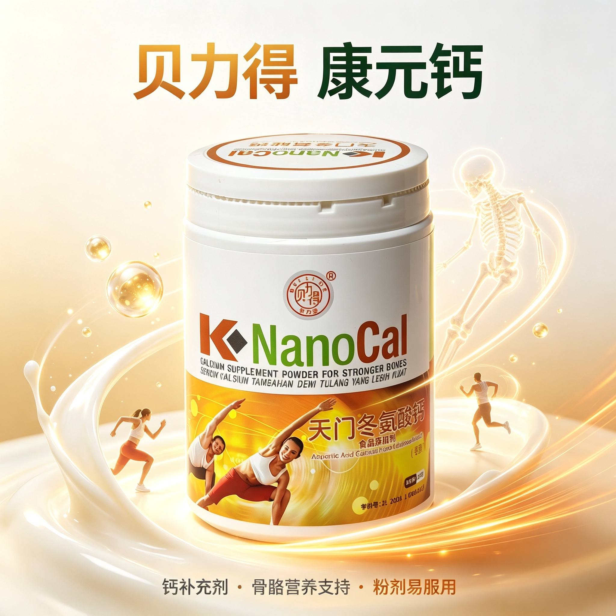 天门冬氨酸钙 新康立钙粉 康元钙 康元离子钙 KNanoCal贝得力钙
