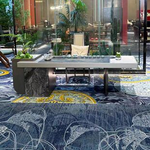 新中式轻奢岩板茶桌茶台一体2026新款高端现代简约办公实木泡茶桌