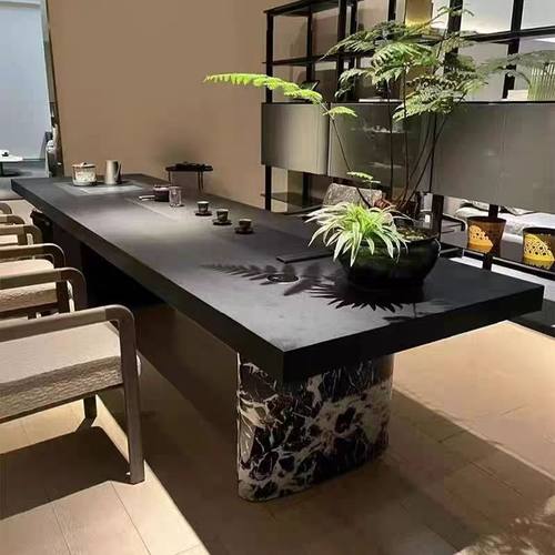 新中式实木茶桌新款现代创意办公室会客桌泡茶台设计师禅意茶室