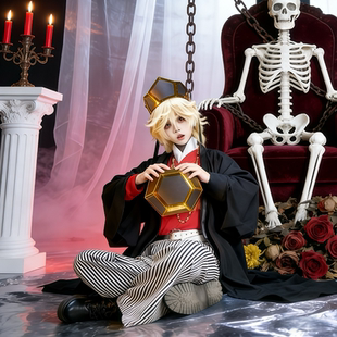 鬼灭之刃cos服上弦之贰Douma小童磨幼年cosplay服鬼杀队服二次元