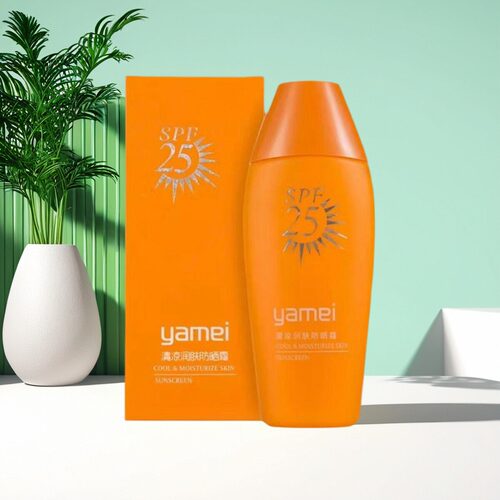 亚美清凉润肤防晒霜80克SPF25夏季户外登山军训钓鱼防晒亚美专卖