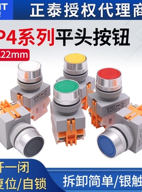 CHNT正泰电源启动自复位点动按钮开关LAY37 Y090 NP4-11BNZS 22MM