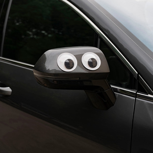 大眼睛电动车装饰趣味创意个性立体晃动眼珠贴纸摩托车防晒车头贴