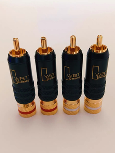 德国WBT-0144 信号线插头 RCA 发烧级莲花音频头 纯铜镀金插头rca