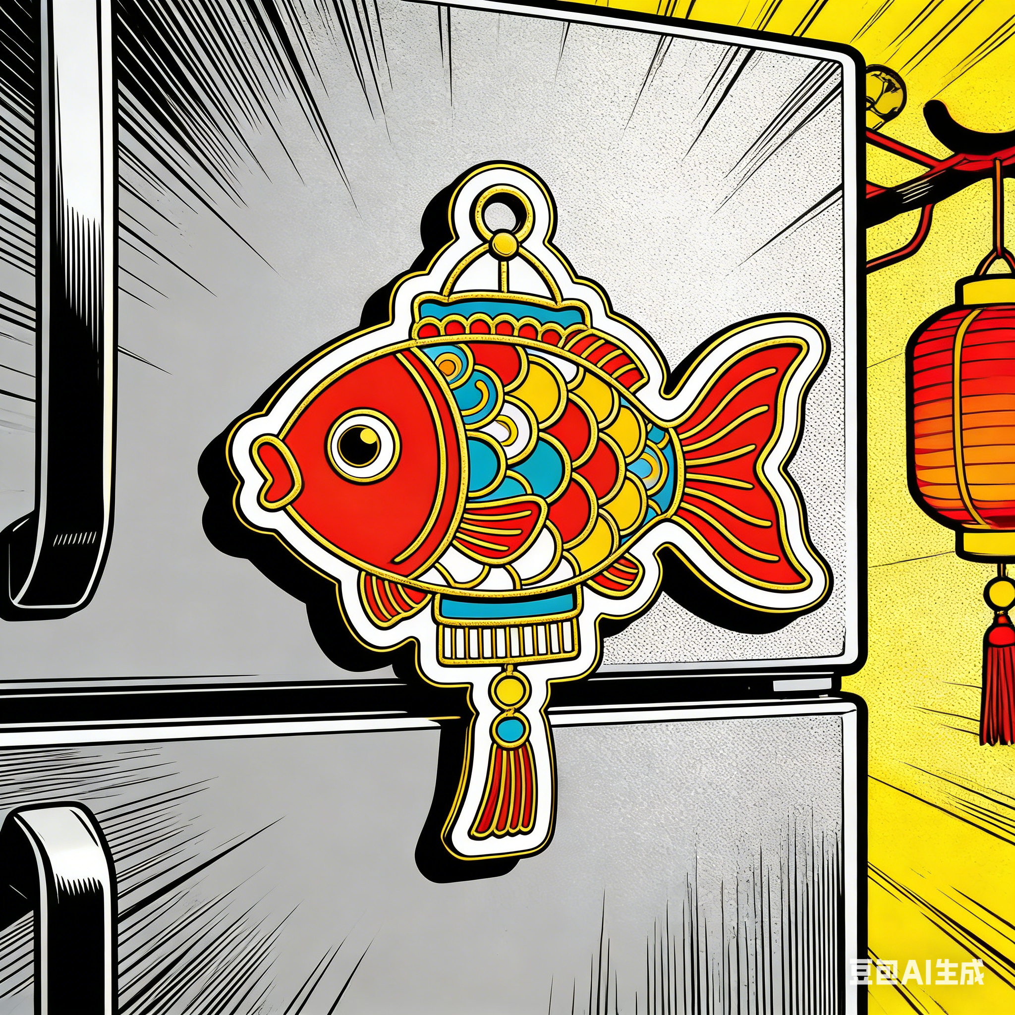 大魚徽州魚灯发光鱼灯冰箱贴国潮手持鱼灯伴手纪念品非遗礼物