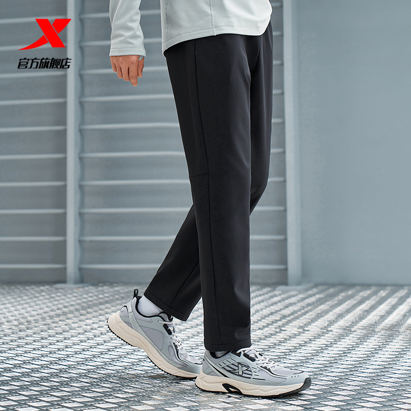 特步梭织长裤男新款休户外束脚收