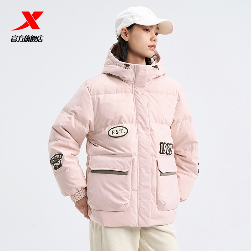 特步高校冬令营羽绒服女秋冬新款保暖女装运动服外套976428190281