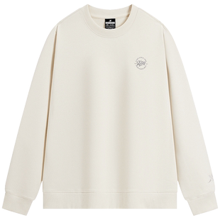 特步加绒卫衣女款2025秋冬季新款休闲时尚百搭圆领保暖套头运动服