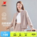 女士春季 长裤 新款 上衣卫裤 休闲百搭针织外套运动长袖 特步运动套装