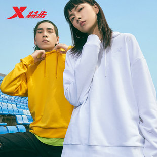 品牌tebu2019新款 特步卫衣男女情侣同款 秋连帽跑步外套运动男女装