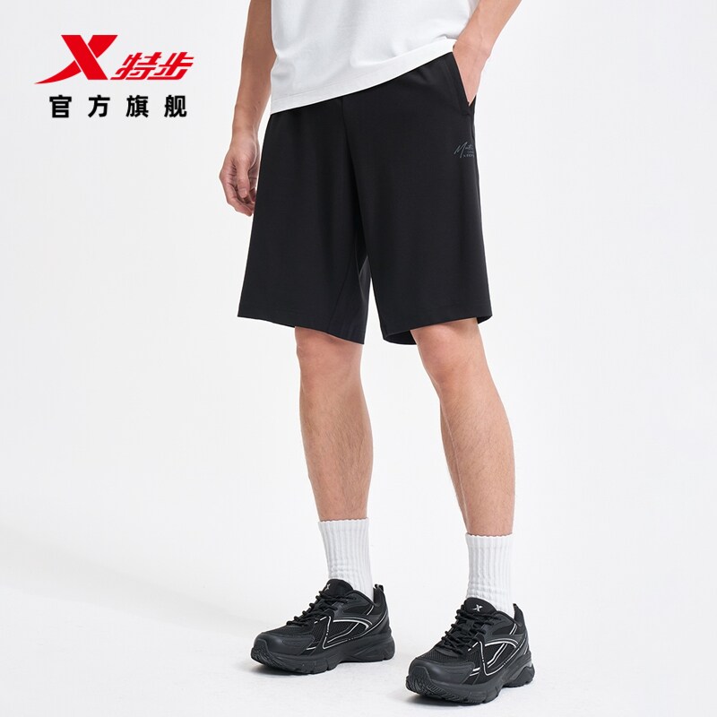 特步生活系列丨运动短裤男2026年秋季新款休闲平口男裤百搭裤子男