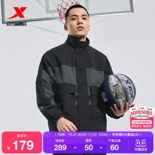 宽松休闲运动服 双层夹克风衣户外薄款 特步外套男士 2025年秋冬新款