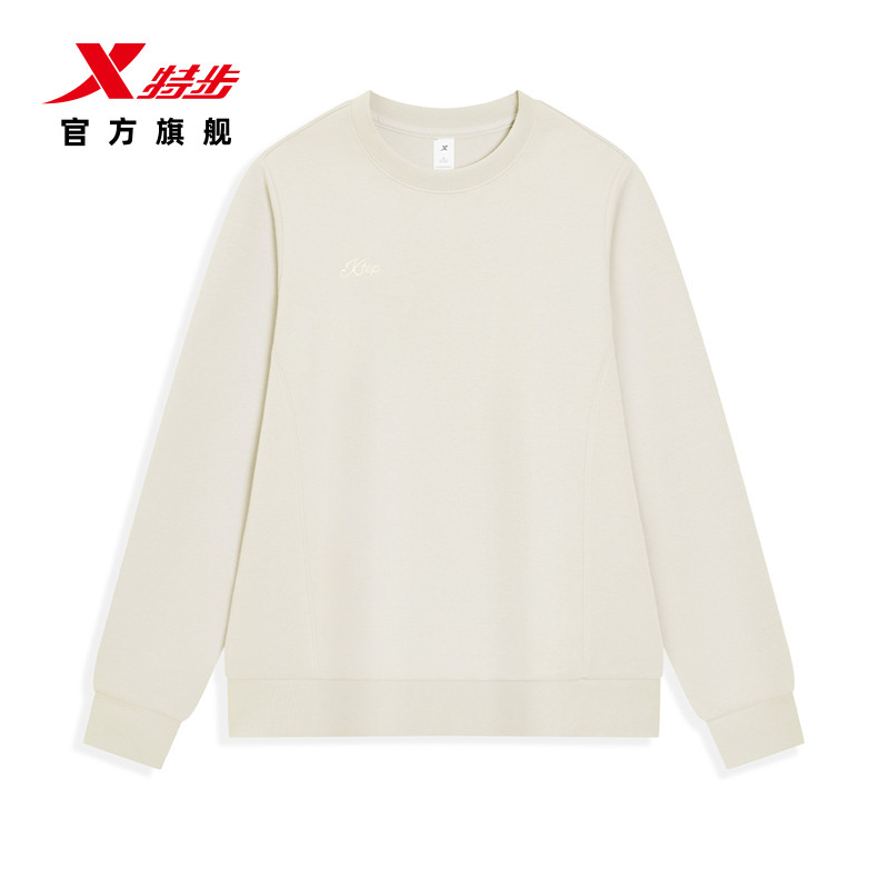 特步卫衣女2026年秋季新款健身服休闲女装长袖套头衫圆领运动上衣