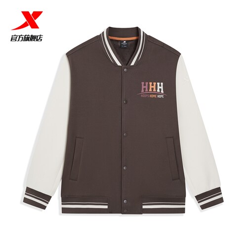特步棒球服男士2026年春季新款篮球外套宽松运动夹克974129060155