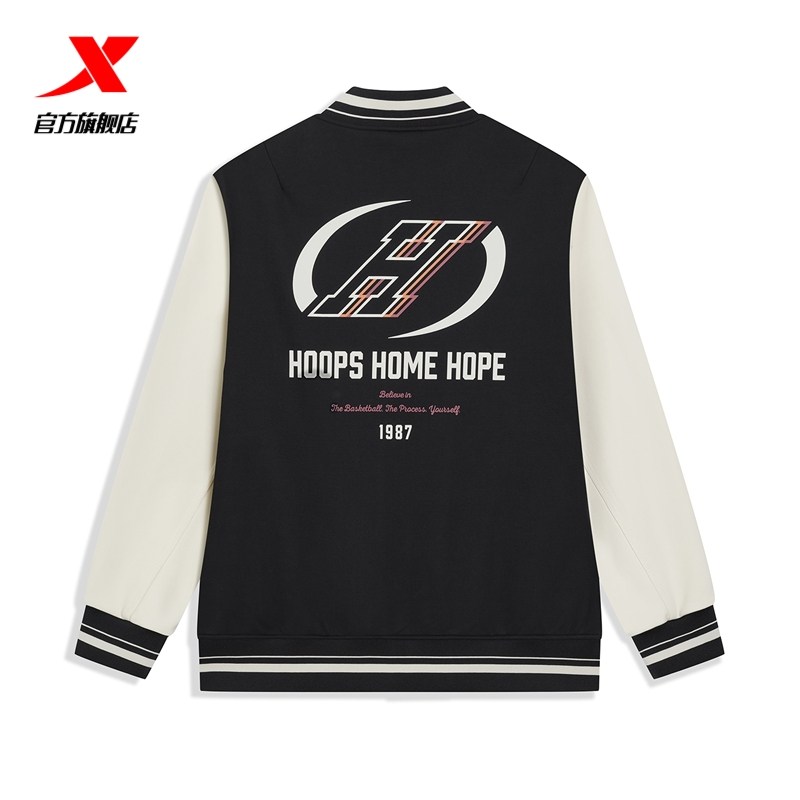 专柜正品特步棒球服男2026春季新款外套宽松运动夹克974129060155