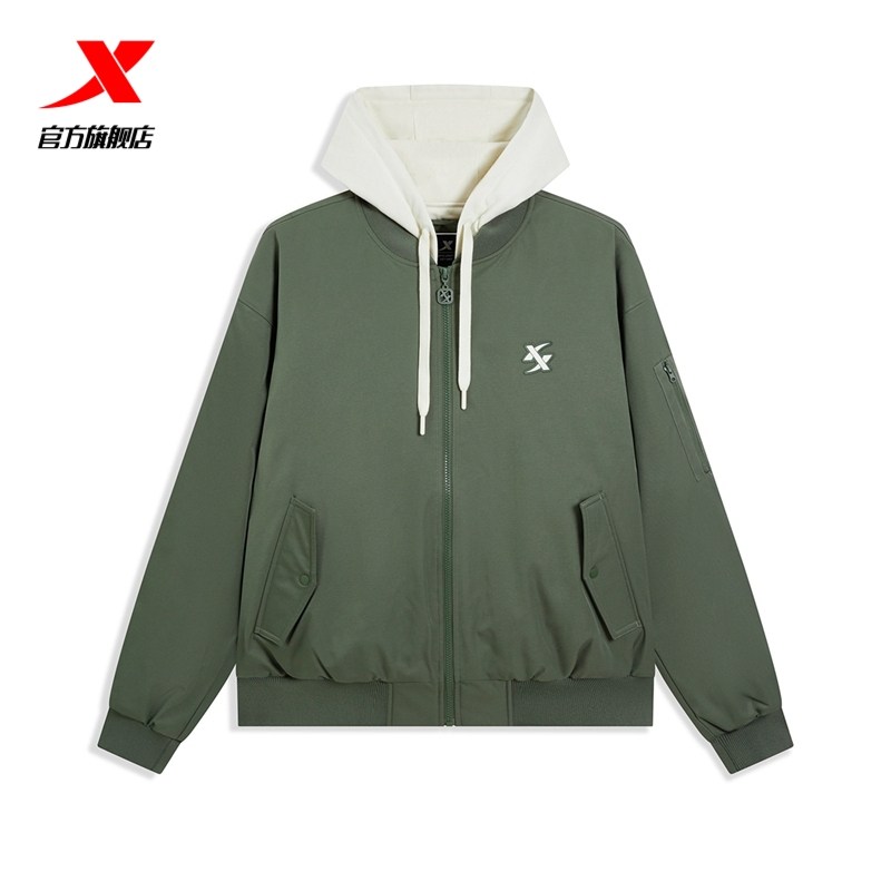 特步棉服男2025冬季新款棒球服保暖风衣男范丞丞同款975429170274