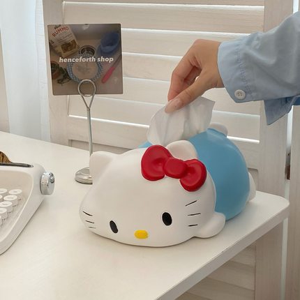 hellokitty纸巾盒树脂高质摆件收纳卧室卡通装饰创意客厅ins风