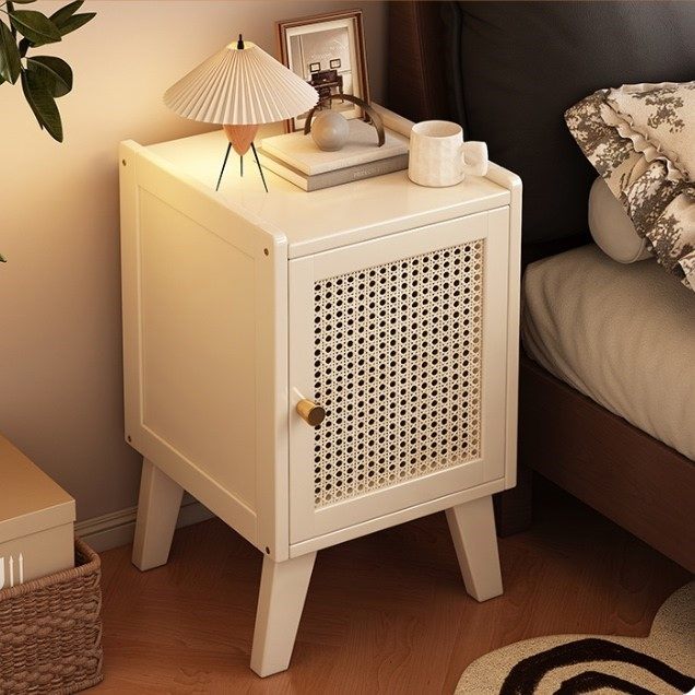 奶油风床头柜实木家用卧室2026热卖轻奢高级感小型床边柜子置物架,住宅家具,床头柜,淘宝优惠券,粉丝福利购,淘宝优惠卷