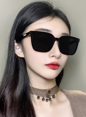 新款gm茶色墨镜女款防紫外线太阳镜男士防晒时尚偏光镜高级感ins