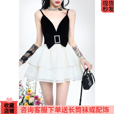 设计感辣妹小礼裙纯欲吊带裙